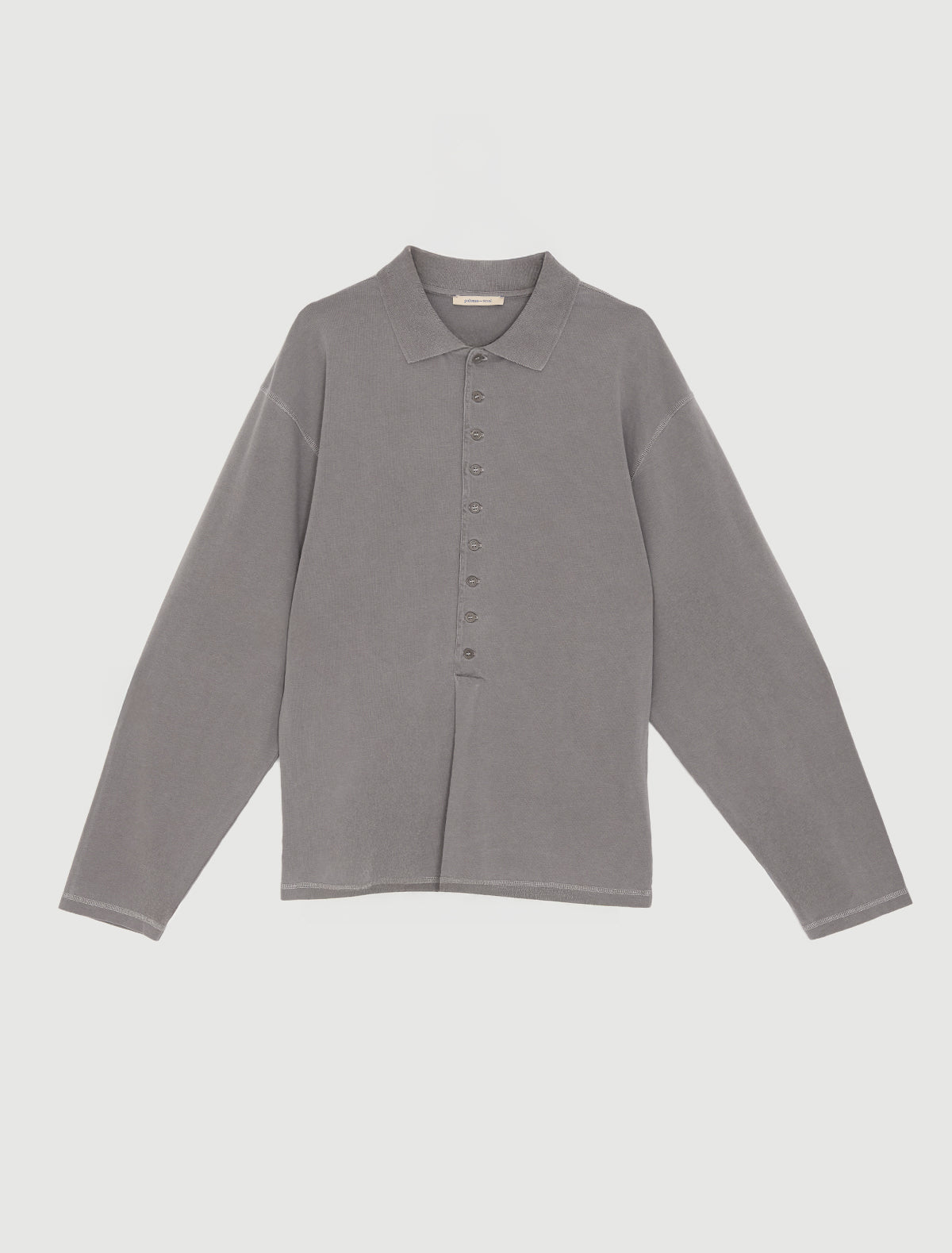 Mori long sleeve polo worn effect