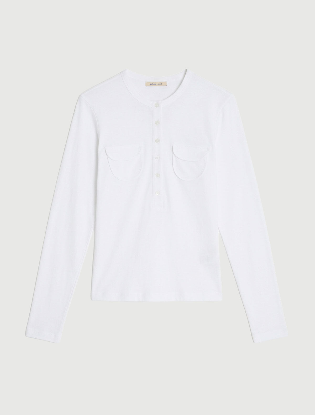 Nestor long sleeve top button placket chest pockets