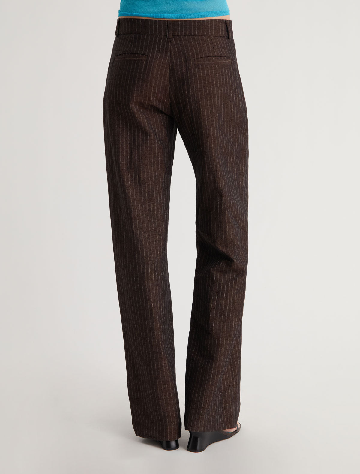 Nolo striped pants cotton linen blend rustic texture