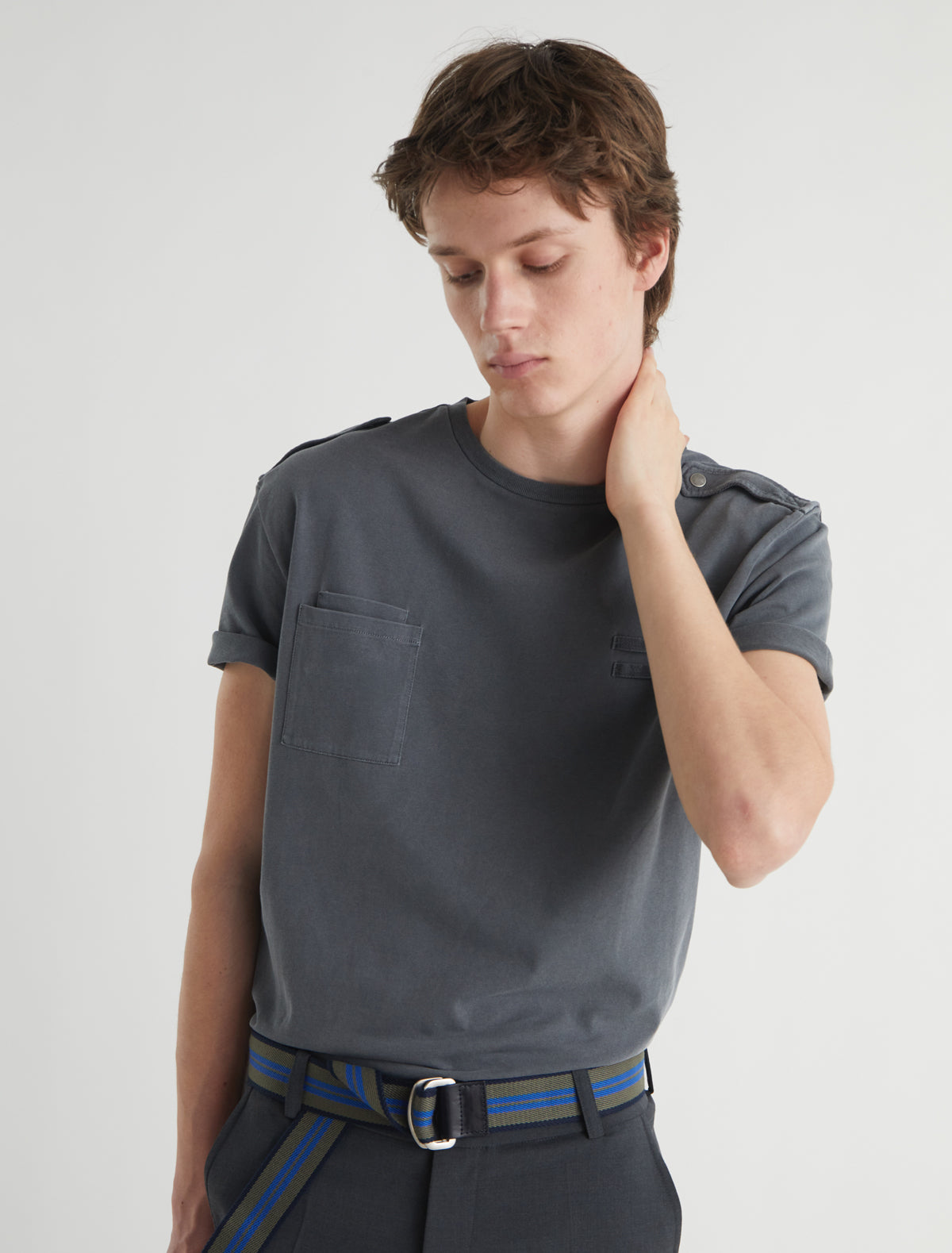 Origin b cotton top shoulder detailing