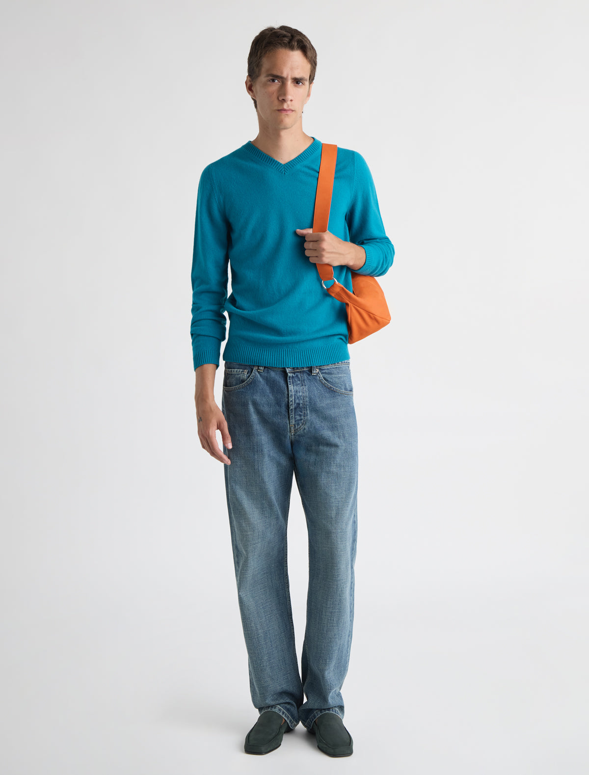 Difi mens denim trousers pw embroidery back pocket