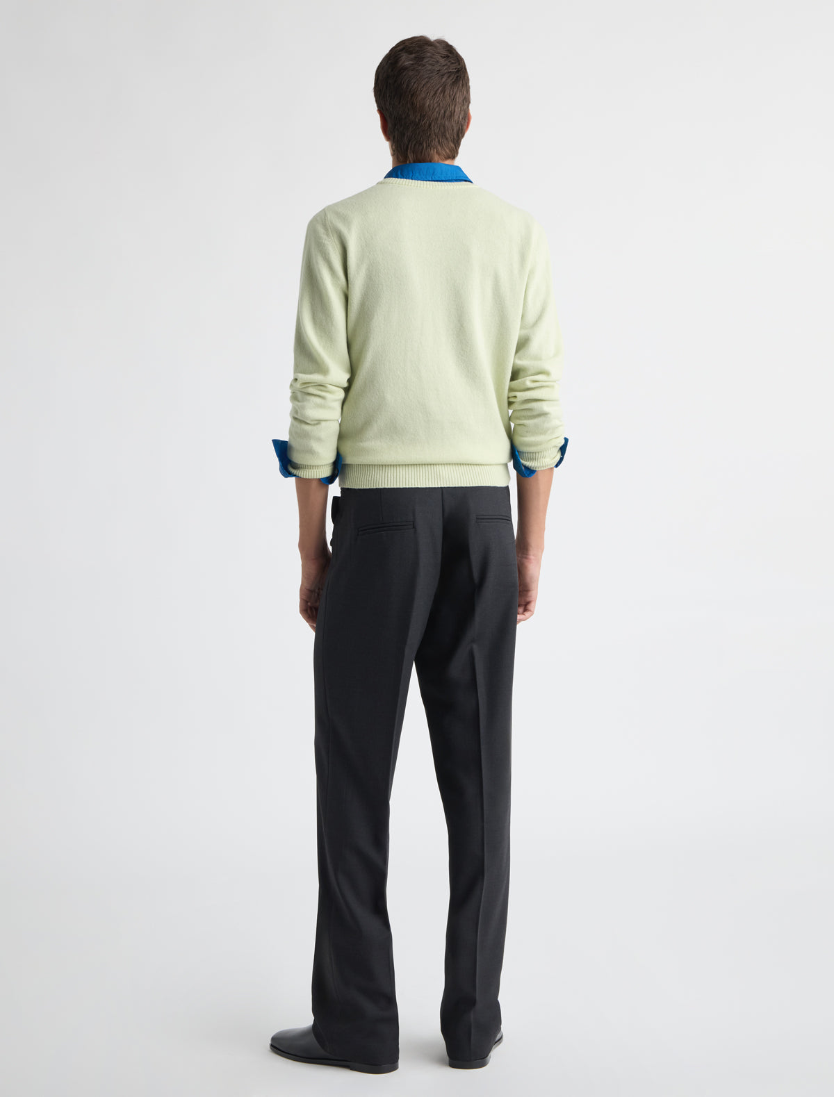 Mario suit trousers pocket detail buttoned flap grey
