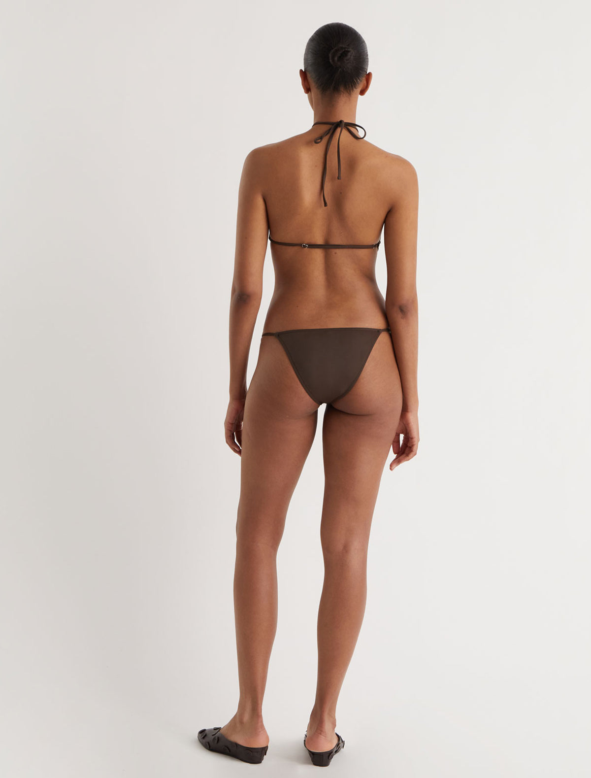 Parle diamond shaped trikini brown