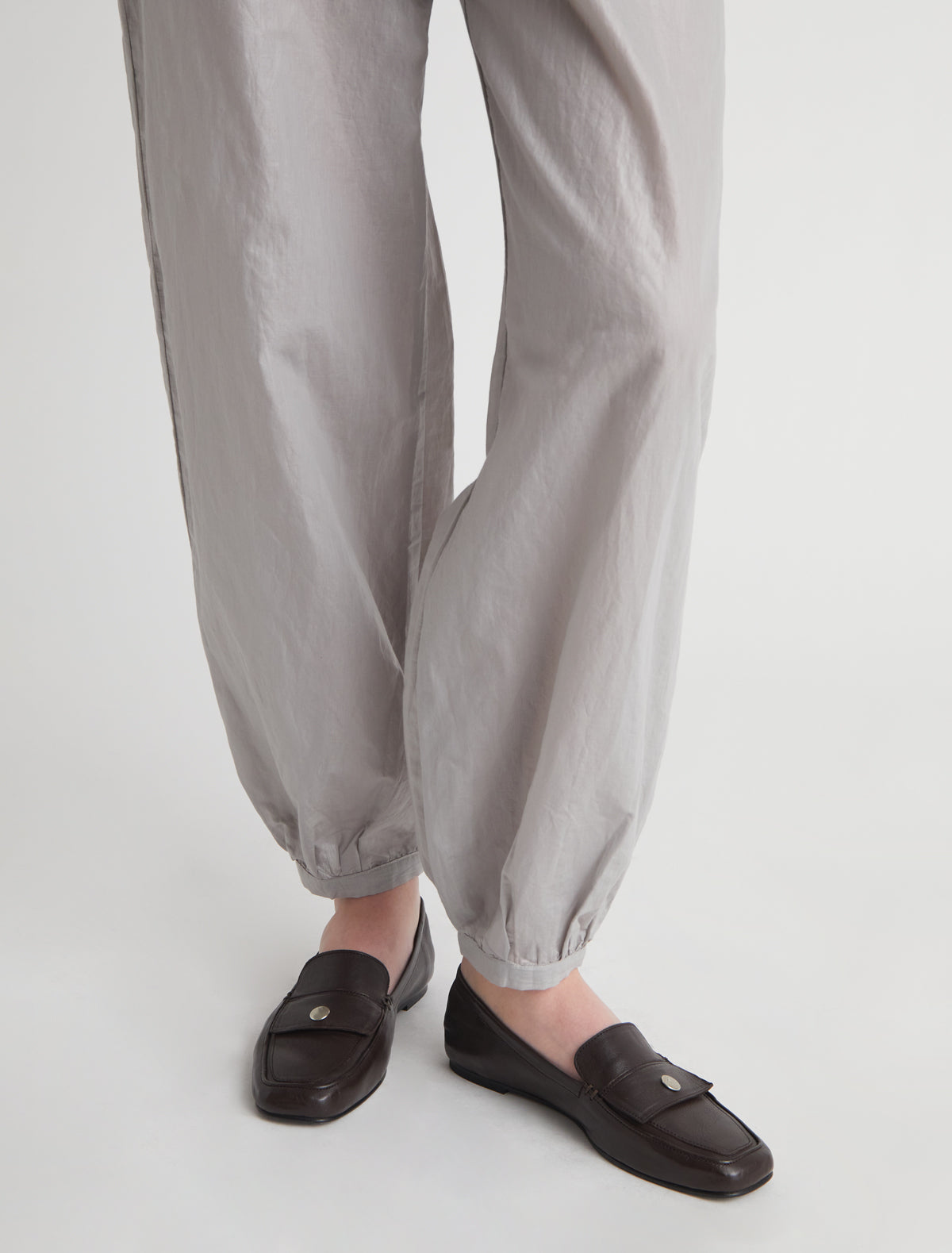 Micaela pockets lined leather loafer pocket detail vamp brown