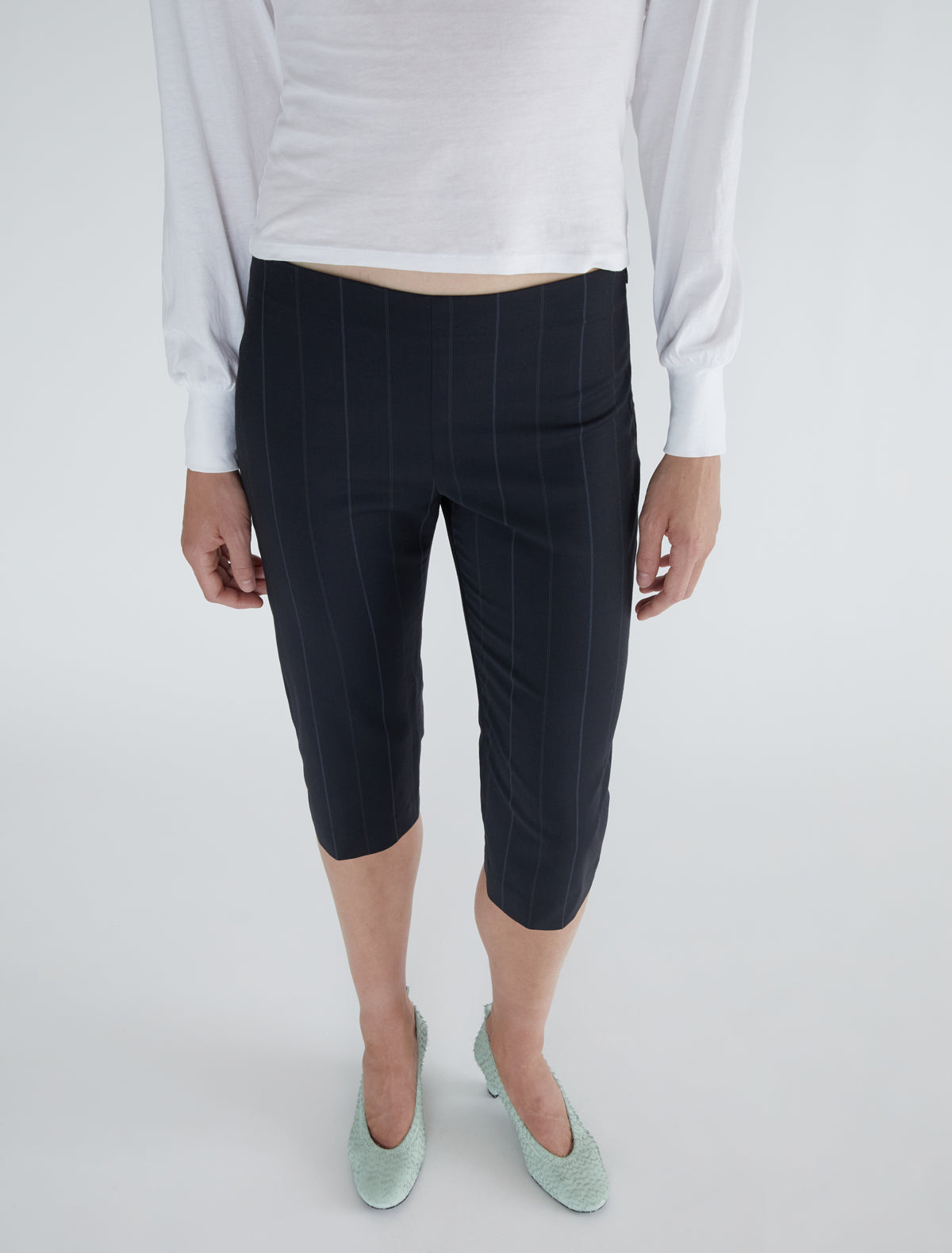 Tinas striped capri suit pants tailored fit