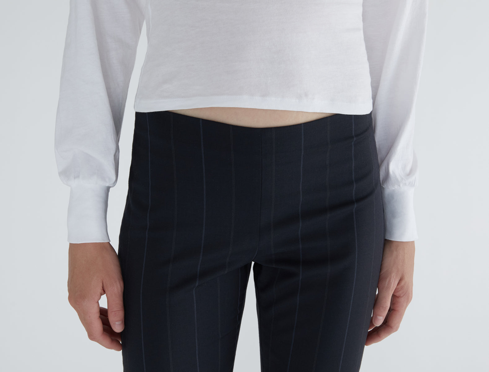 Tinas striped capri suit pants tailored fit