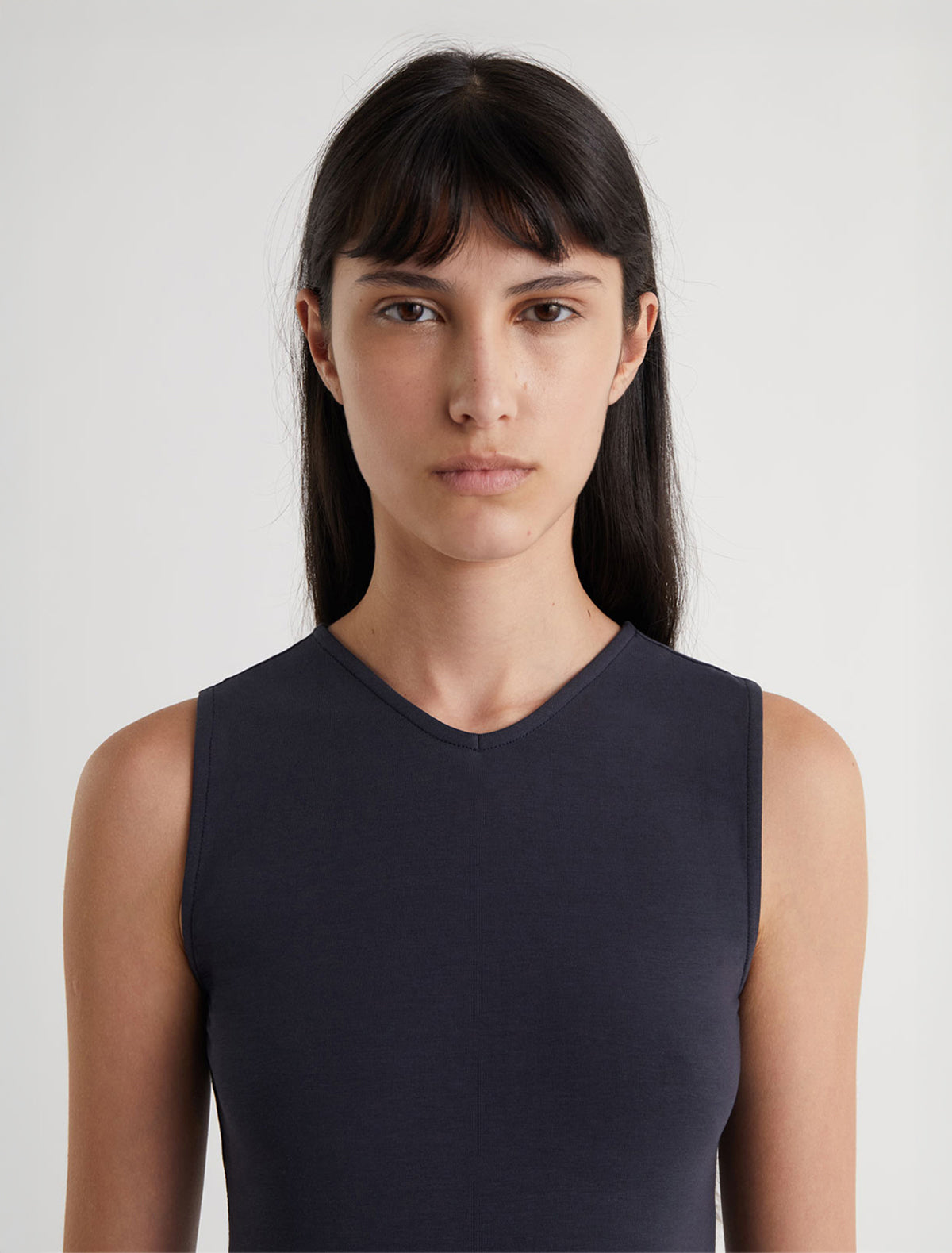 Suni dress fabric patch details hips eyelets blue