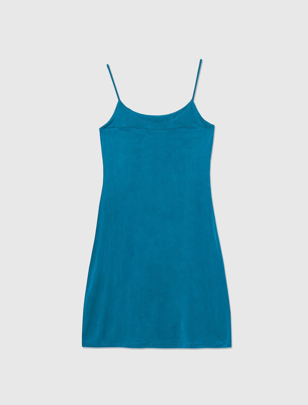 Zuno dress short strappy cupro dress cyan