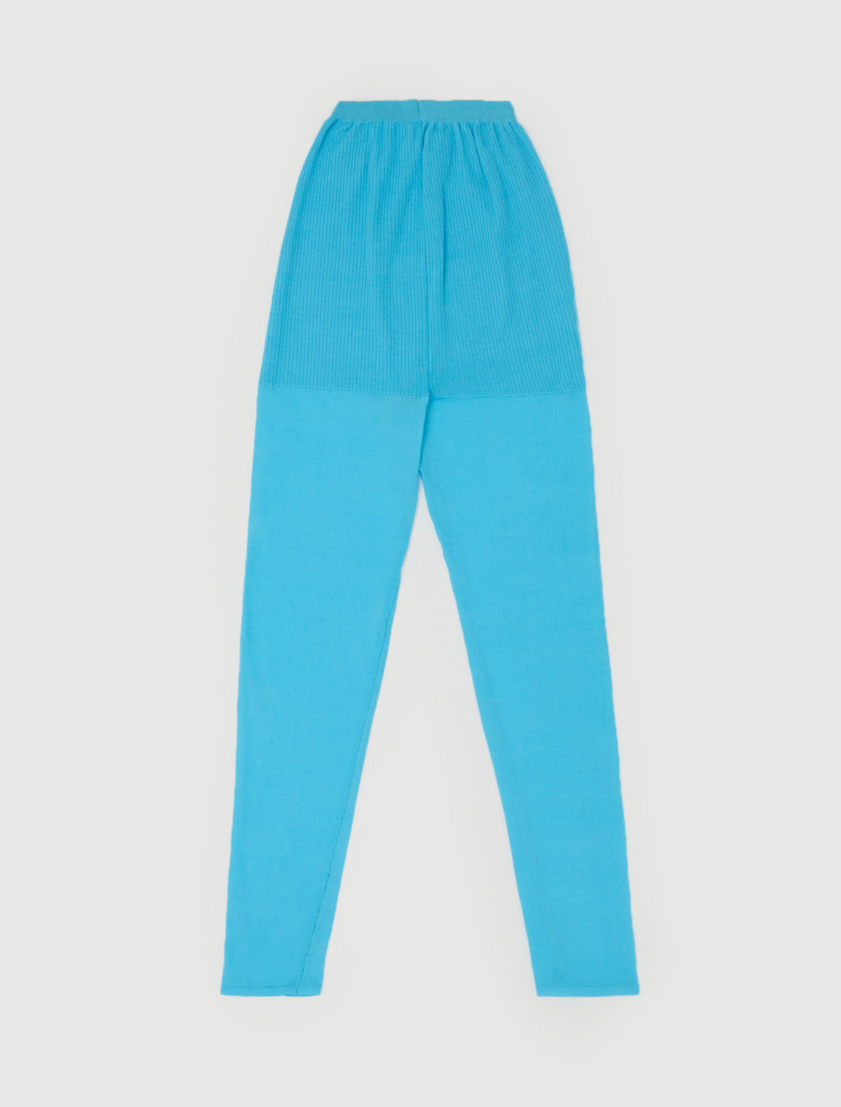 Meleta second skin feel knitted capri leggings blue