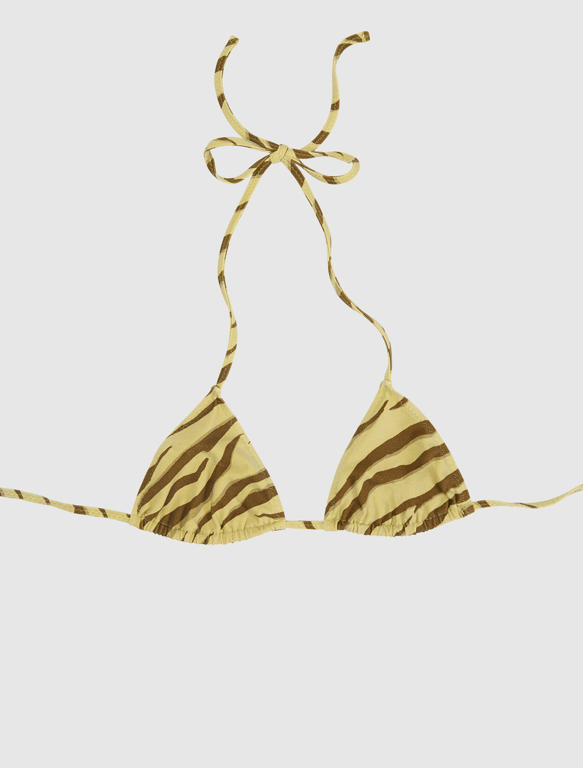 Nova top triangle bikini top zebra print