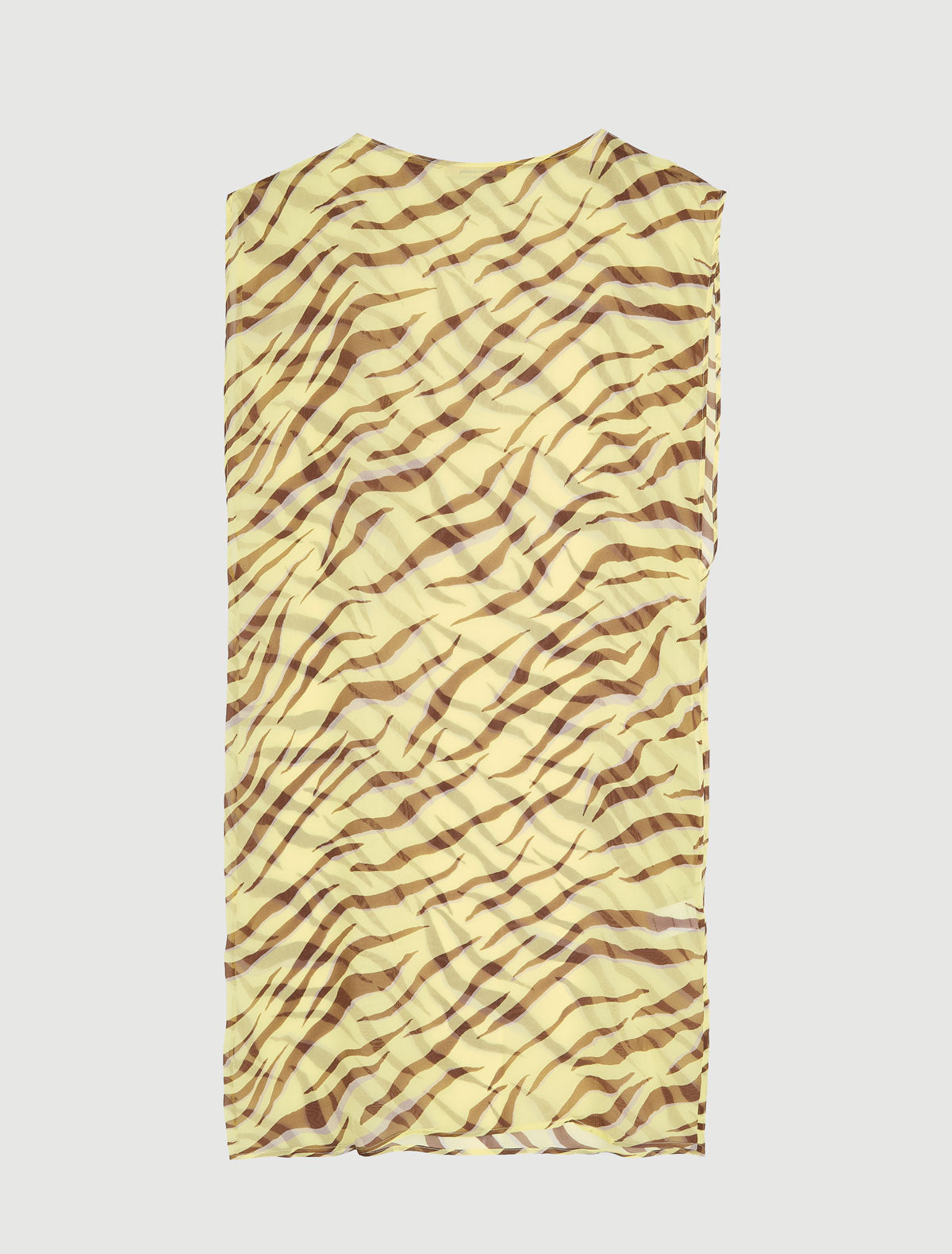 Bibbit long straight zebra print dress double position design yellow