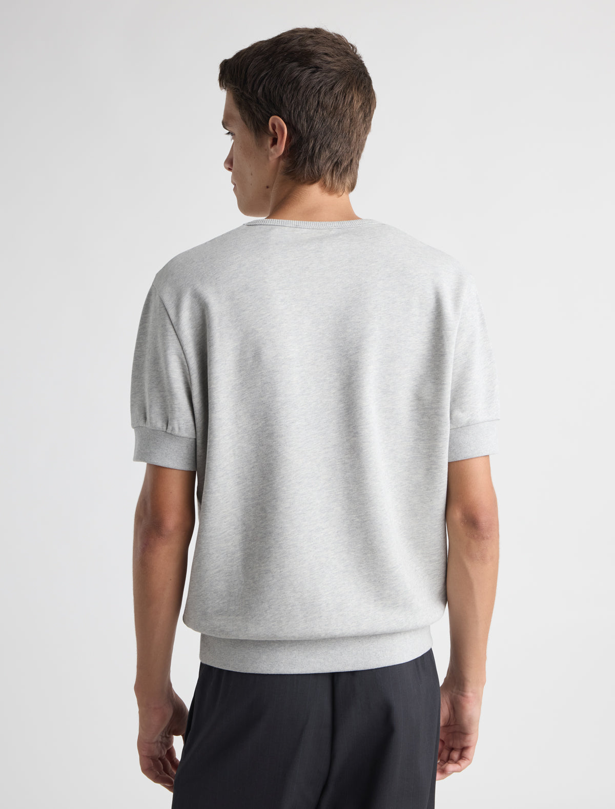 Gerani short sleeve sweatshirt ribbed cuffs hem