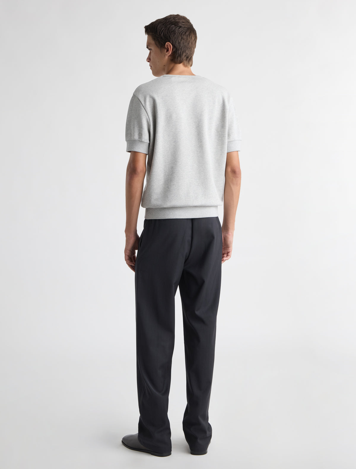 Gerani short sleeve sweatshirt ribbed cuffs hem