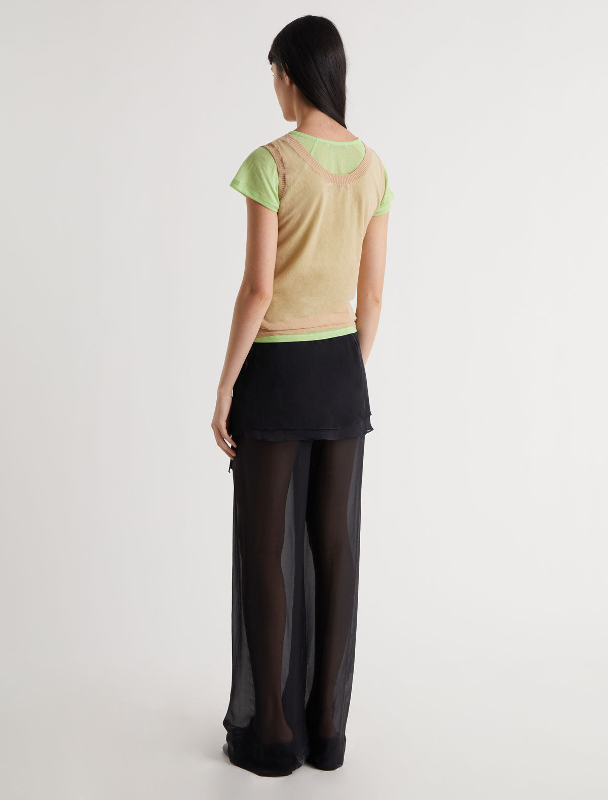 Velata sleeveless top front placket detail beige