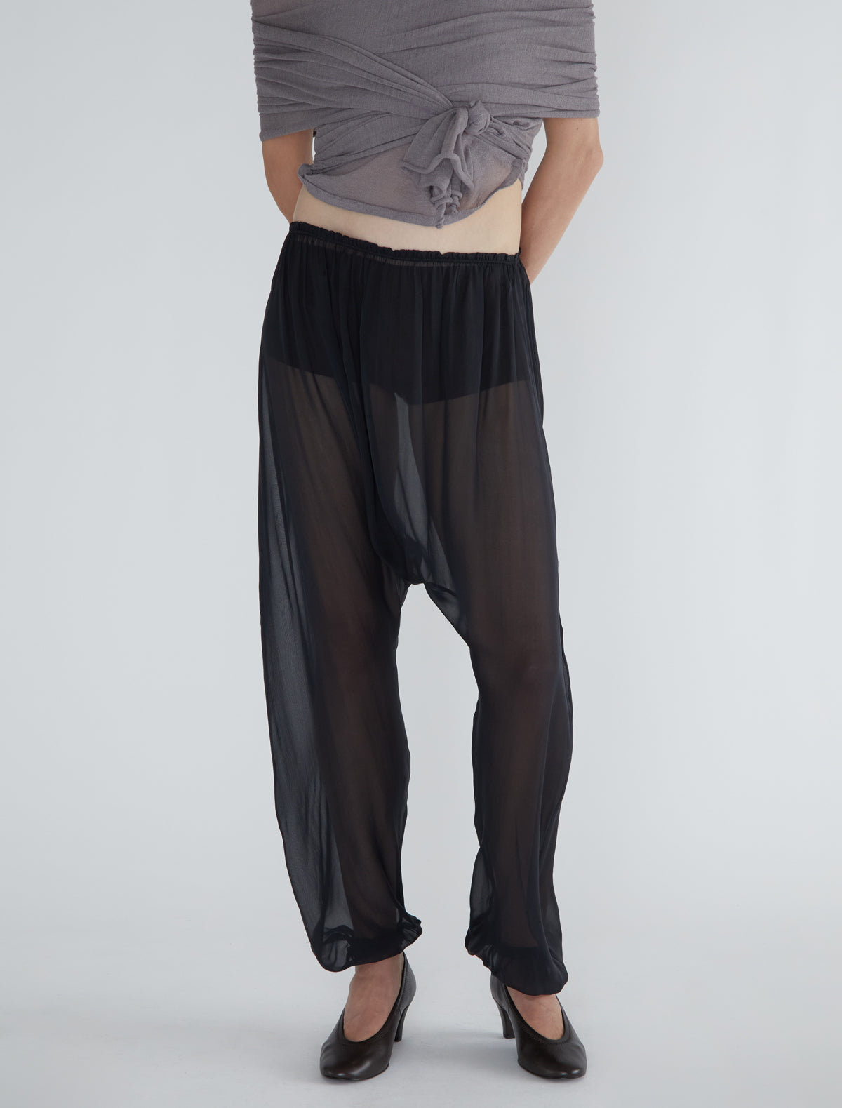 Londres baggy pants ballooned shape black