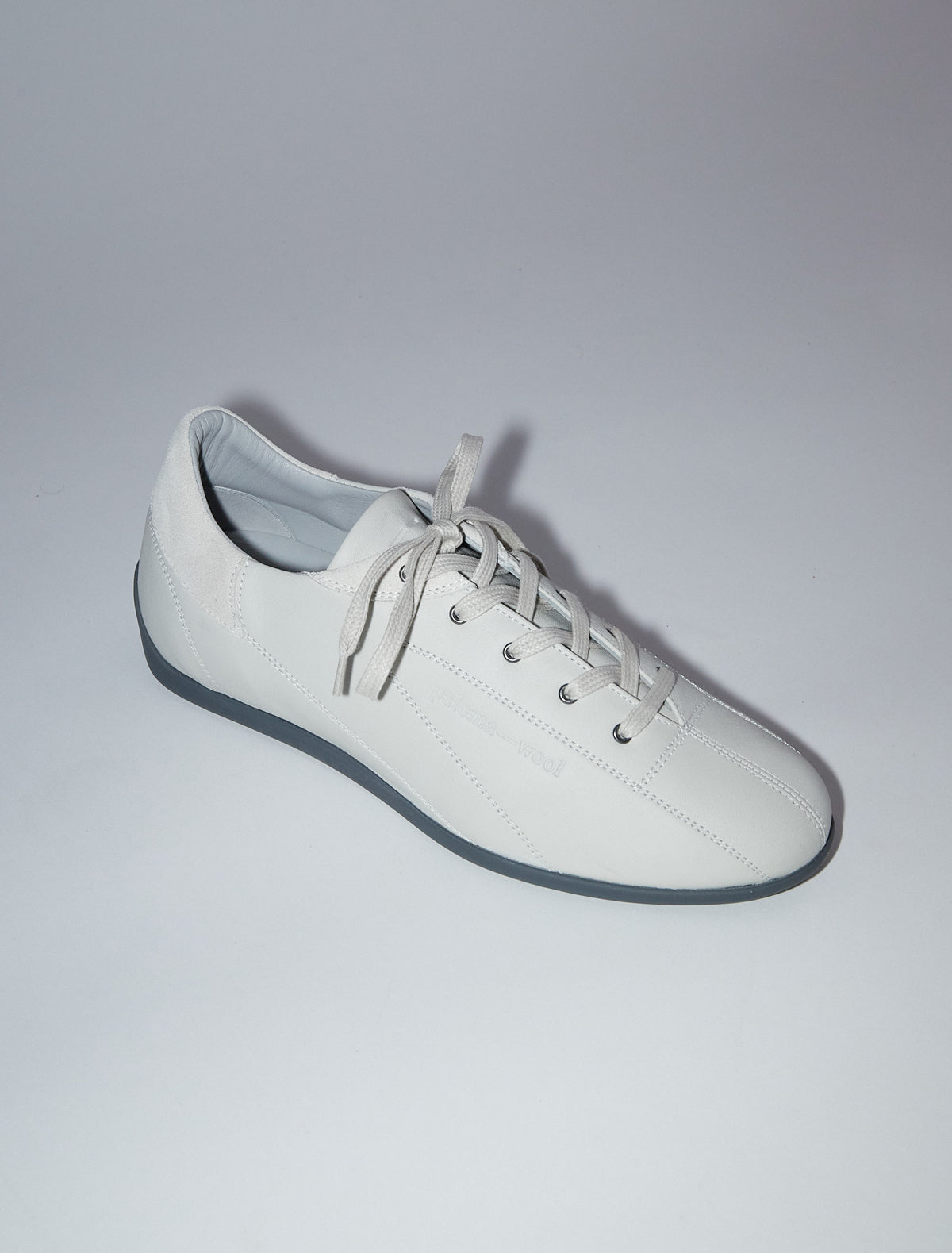 Miles laceup men leather sneakers rubber sole ecru