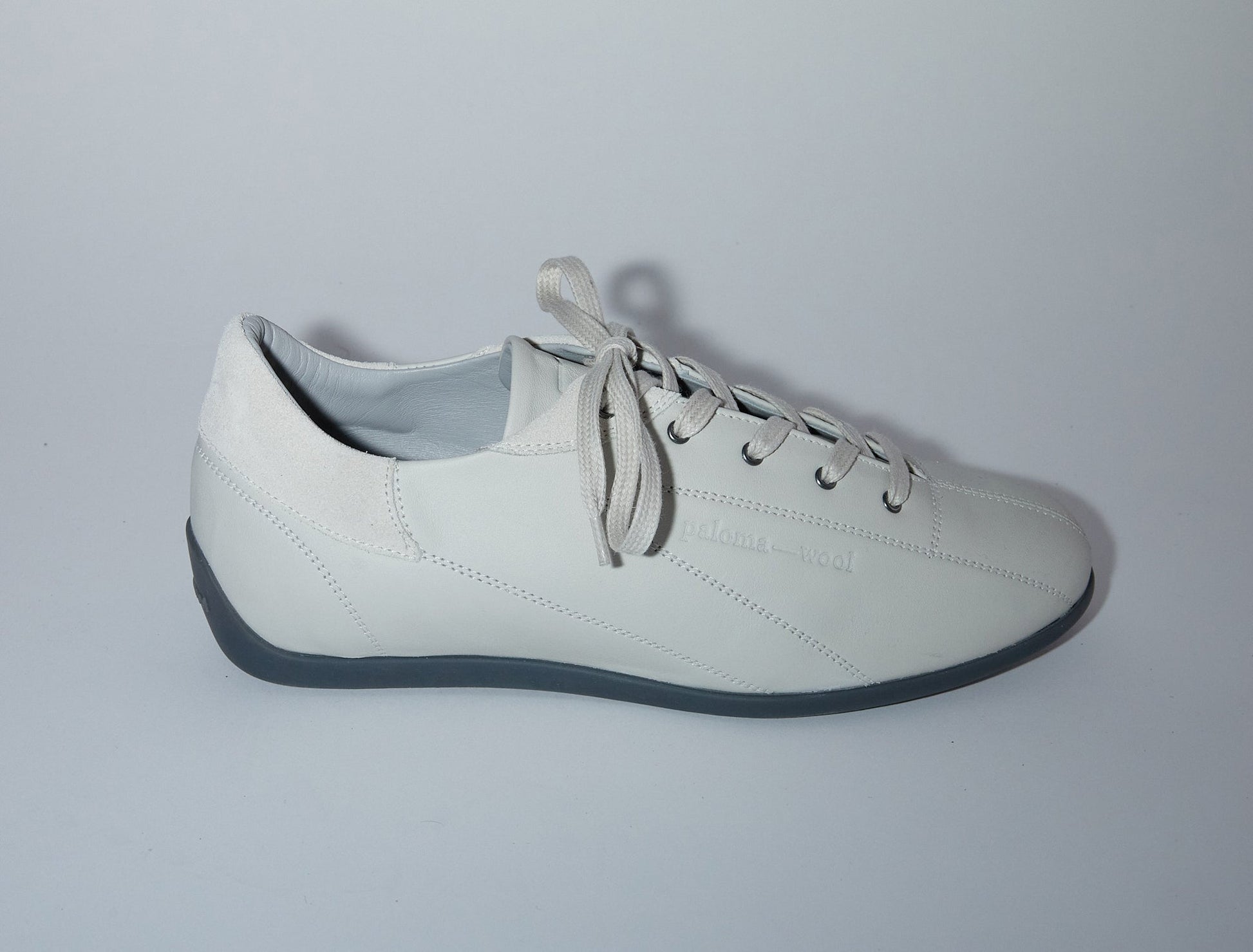 Miles laceup men leather sneakers rubber sole ecru