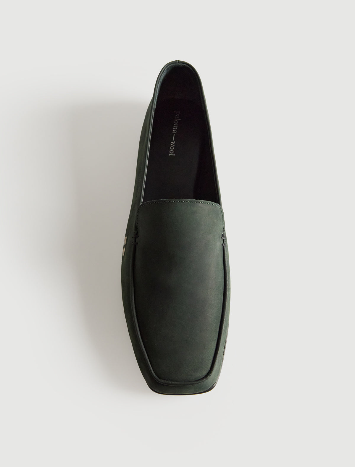 Micaela b mens leather loafer darkgreen