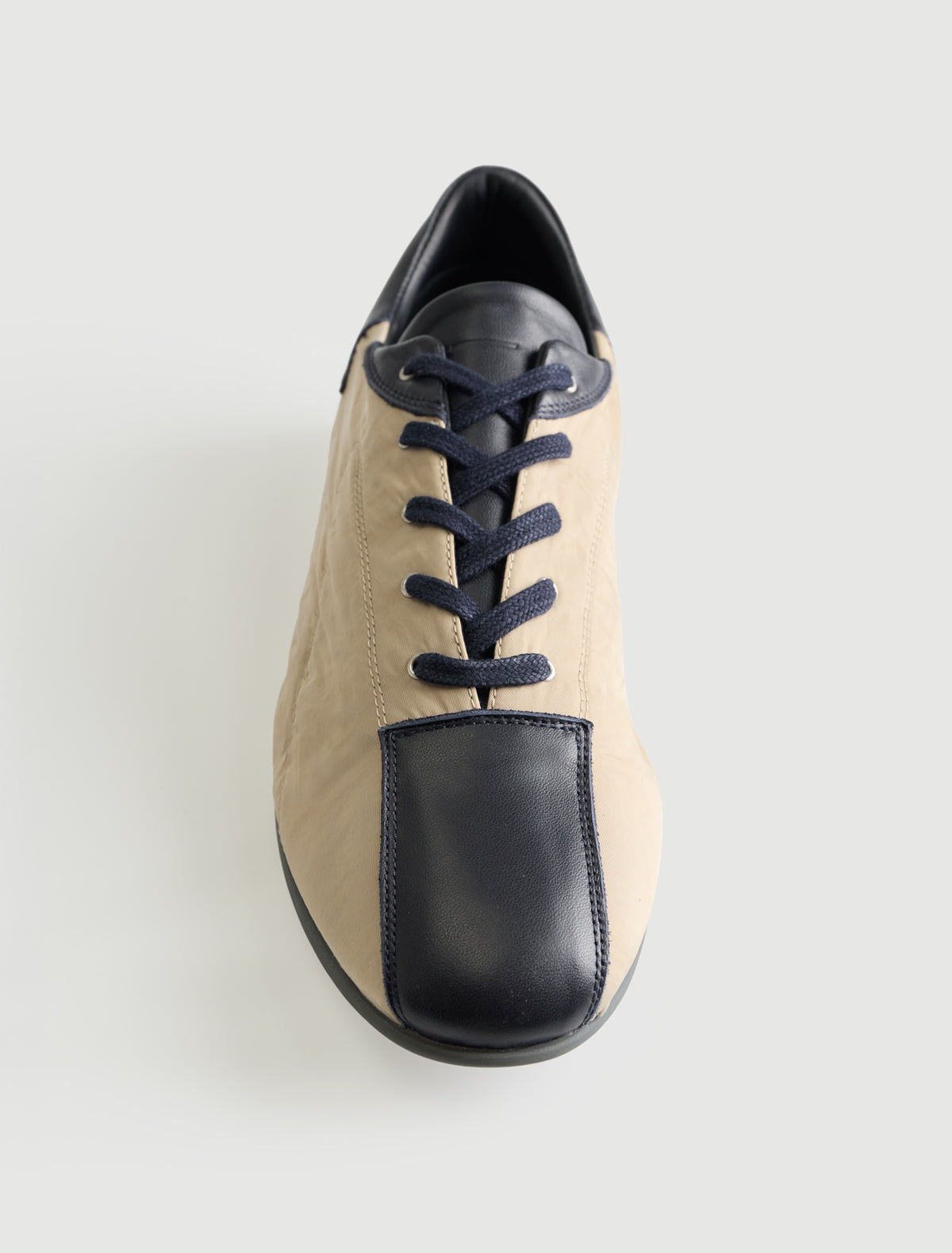 Miles b mens lace up sneakers rubber sole beige