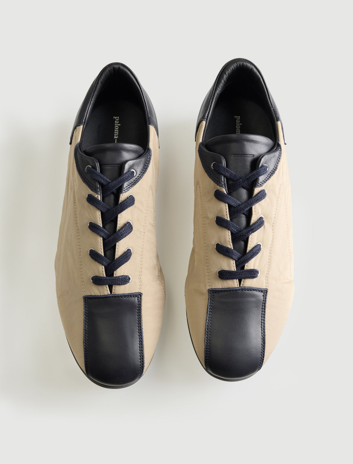 Miles b mens lace up sneakers rubber sole beige