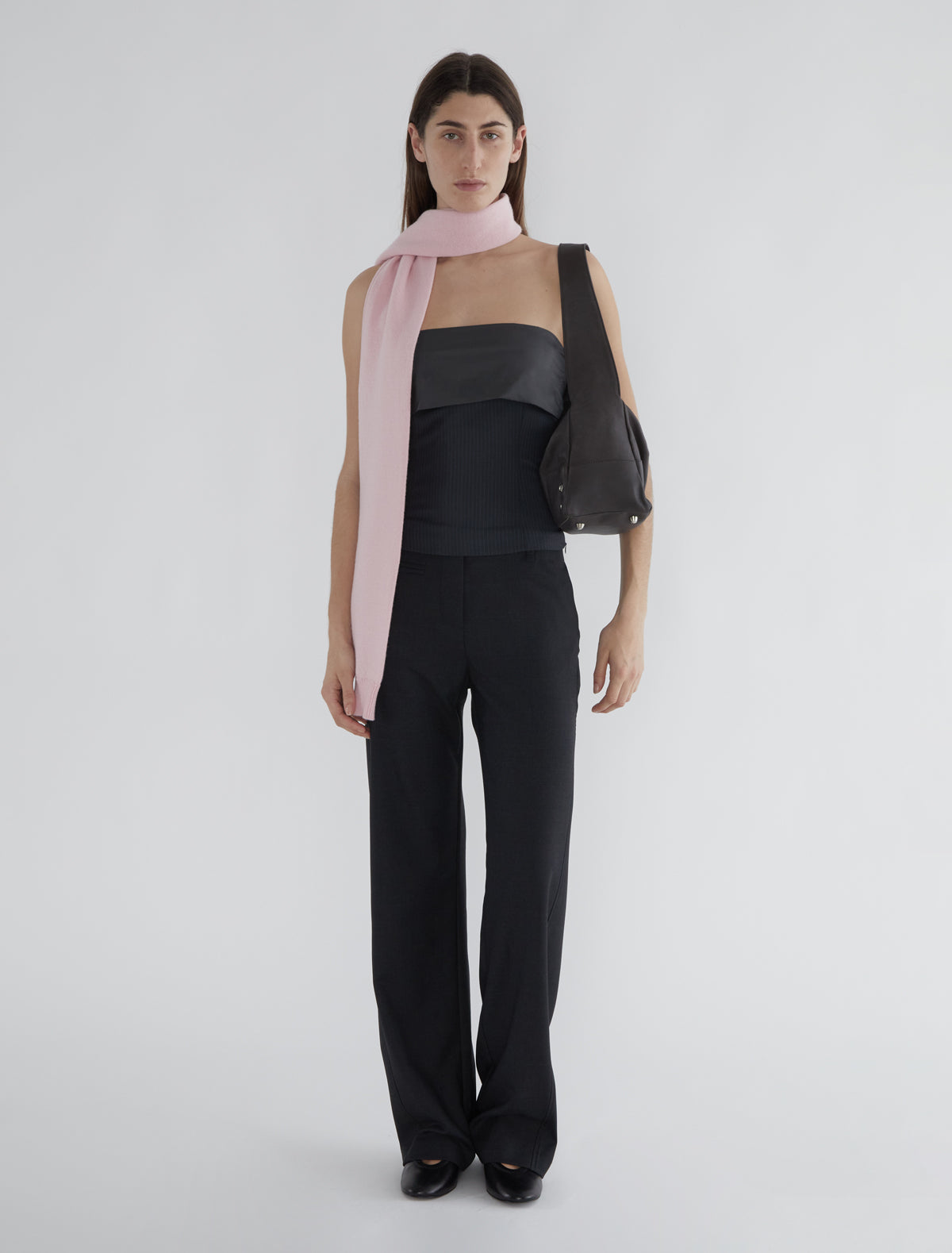 Moix wool scarf cuffs pink