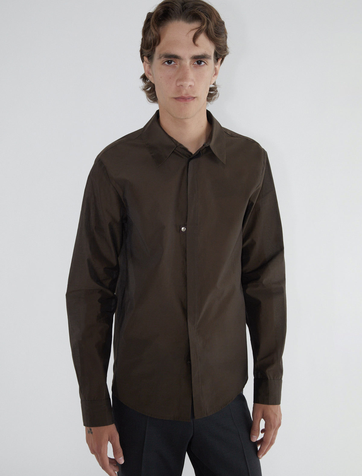 Ines b slightly sheer men shirt