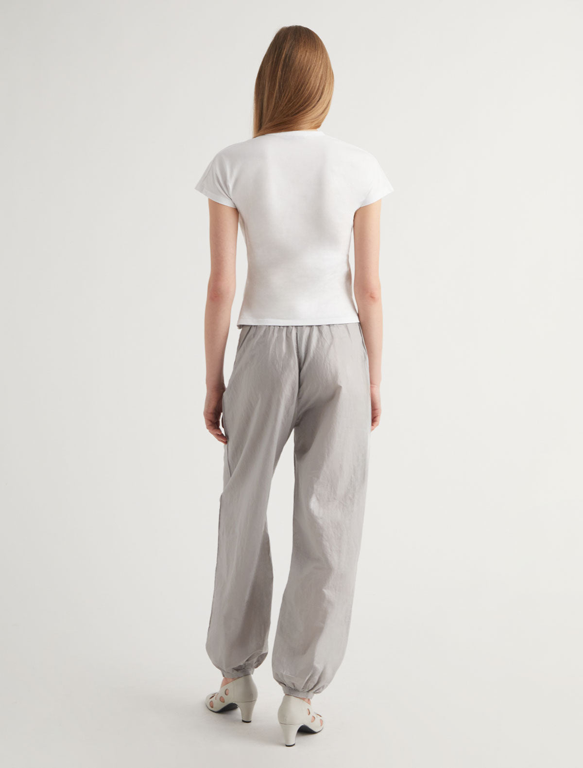 Olimpia crossed ranglan top snap closures embroidered detail white