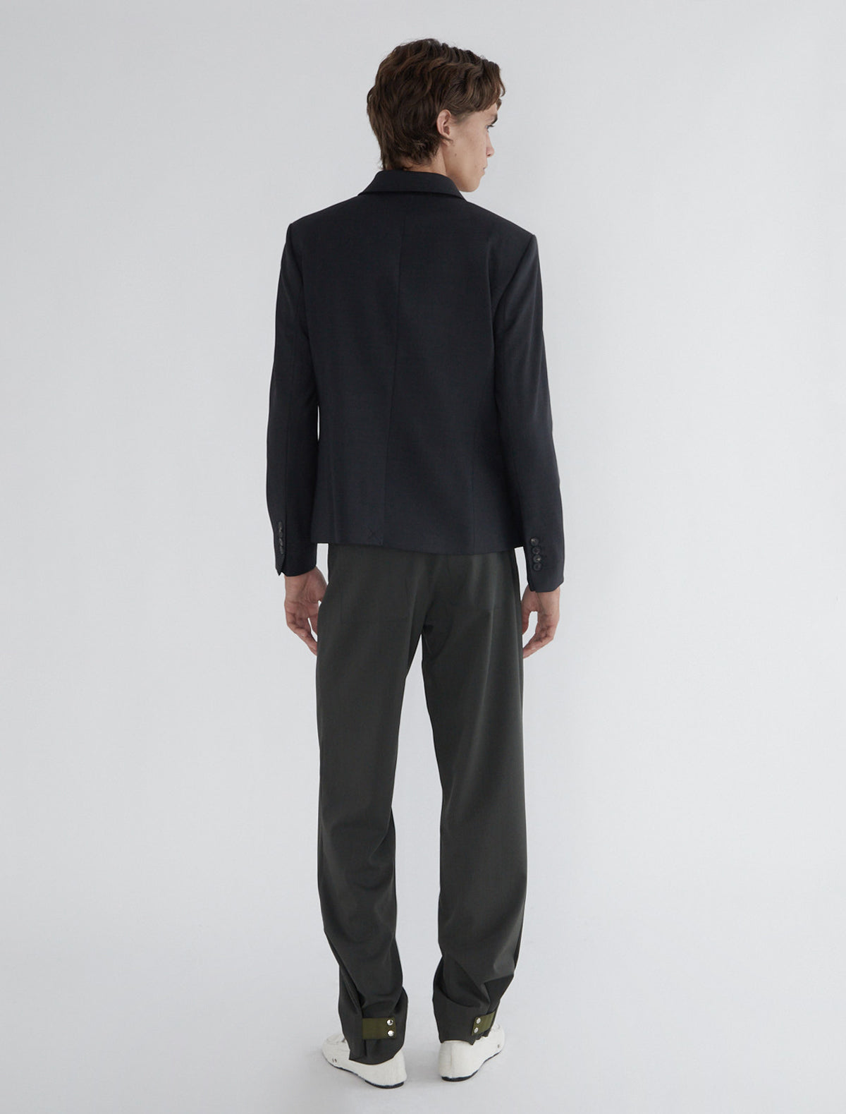 Trave men suit blazer welt pockets darkgrey