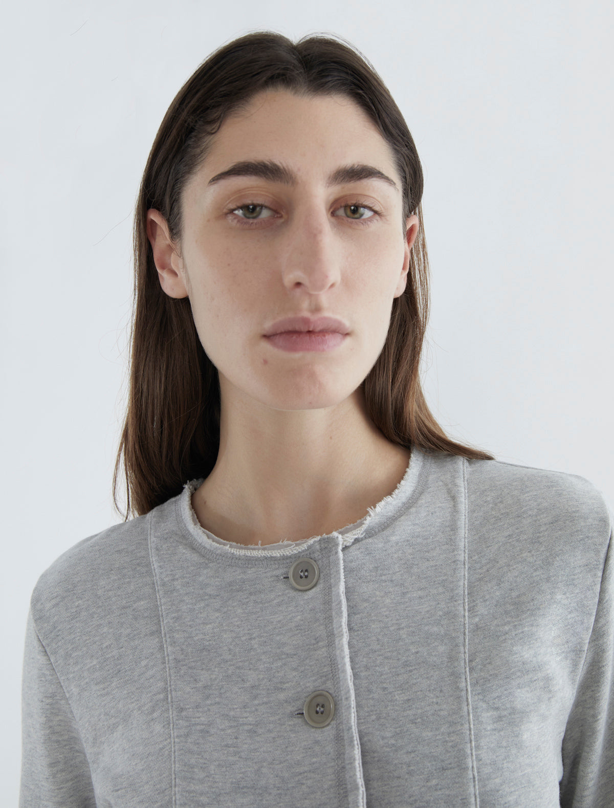 Sanpi round neck fleece jacket grey