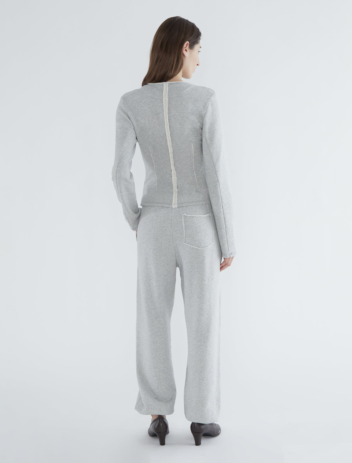 Sanpi round neck fleece jacket grey