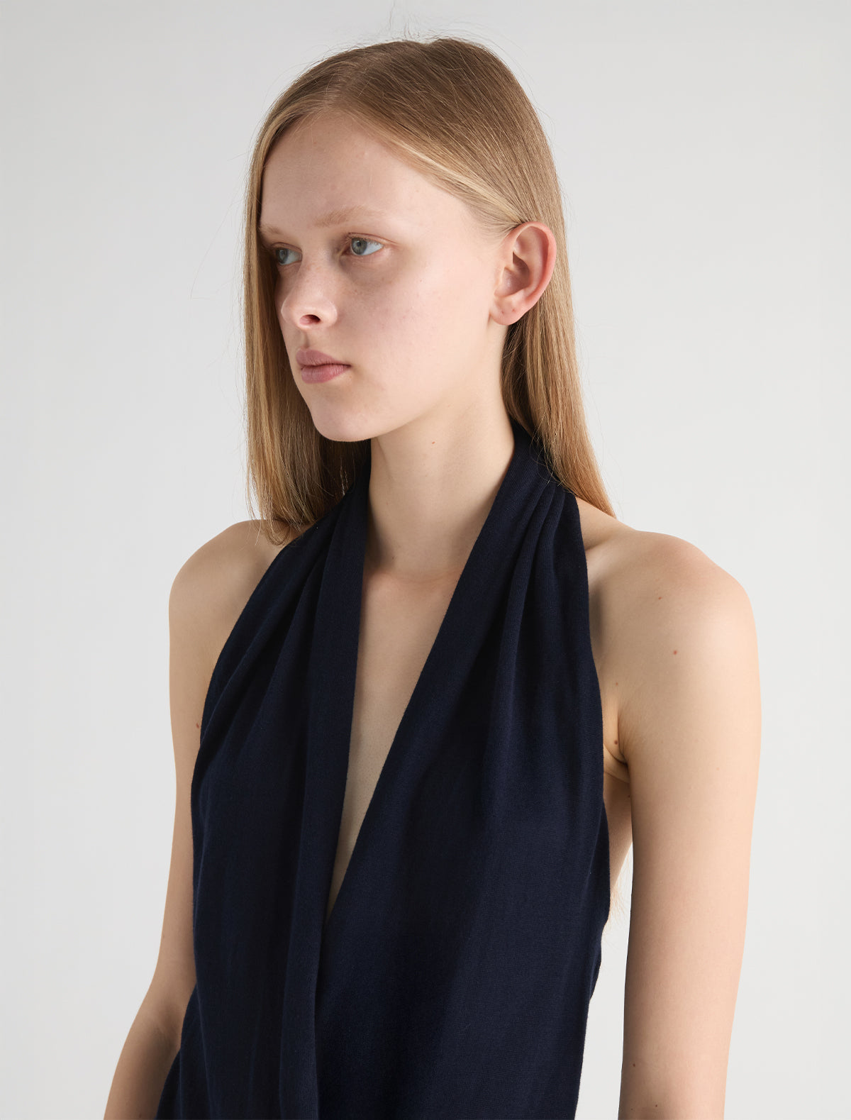 Soma halter neck knit jumpsuit navy