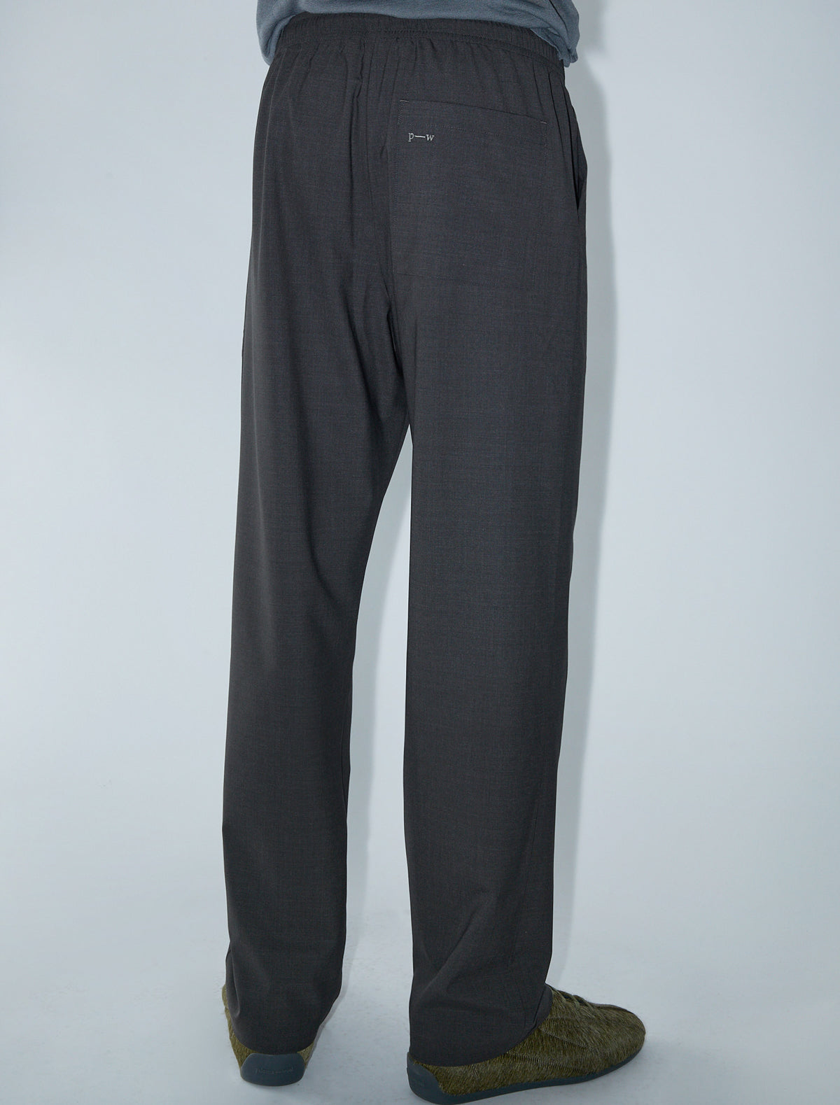 Rene casual prinstripe pants elastic waistband brown