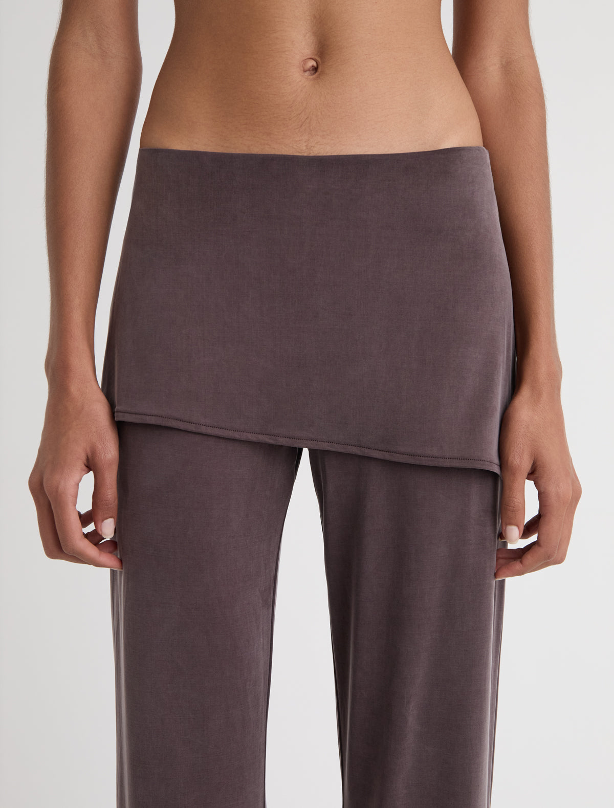 Alexia pants miniskirt cupro pants mahogany