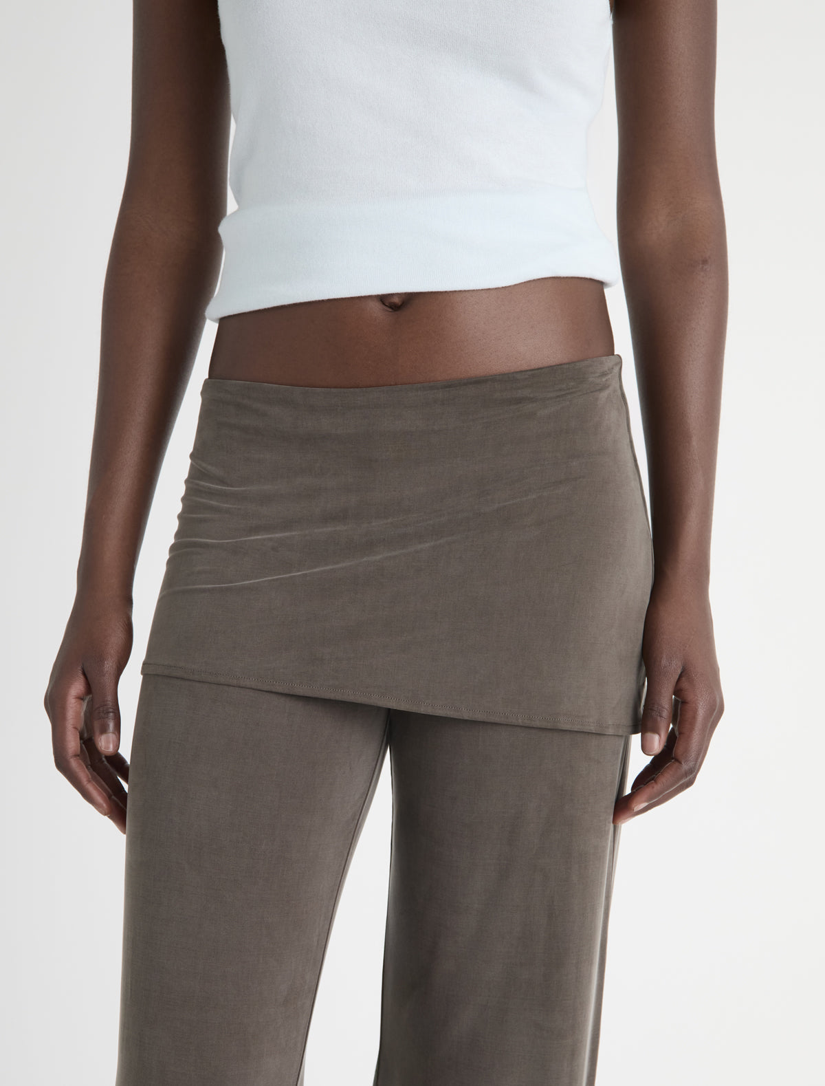 Alexia pants miniskirt cupro pants brown
