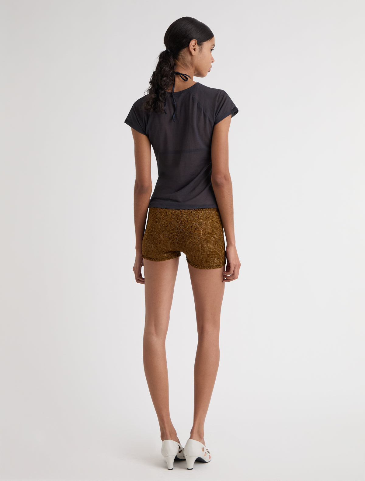 Trefle low waisted knitted culotte lightbrown