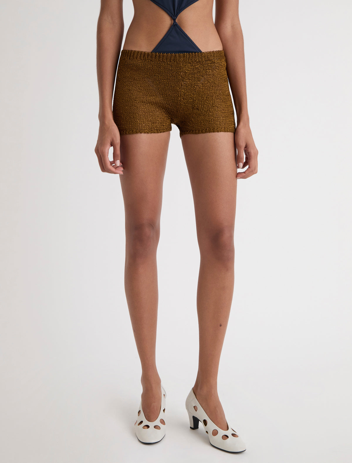 Trefle low waisted knitted culotte lightbrown