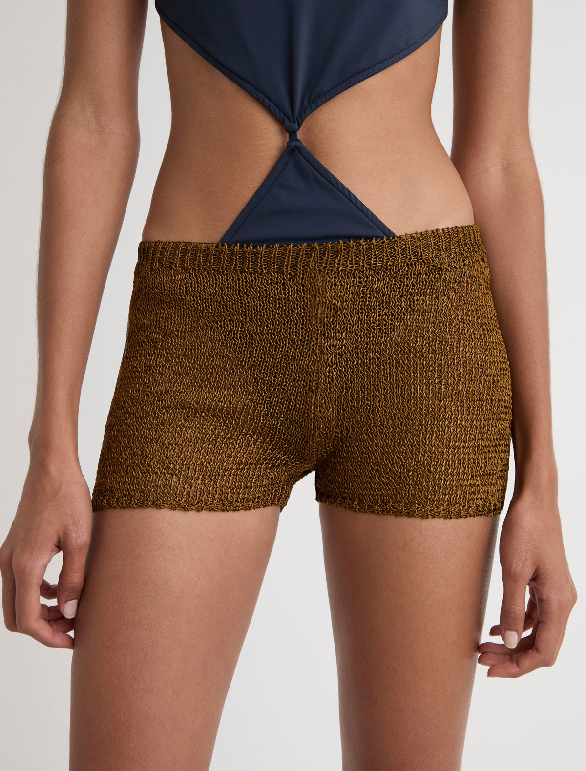 Trefle low waisted knitted culotte lightbrown