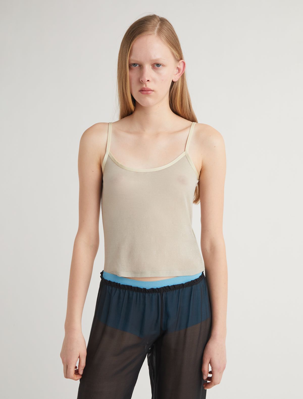 Nasem strappy top lingerie details ecru