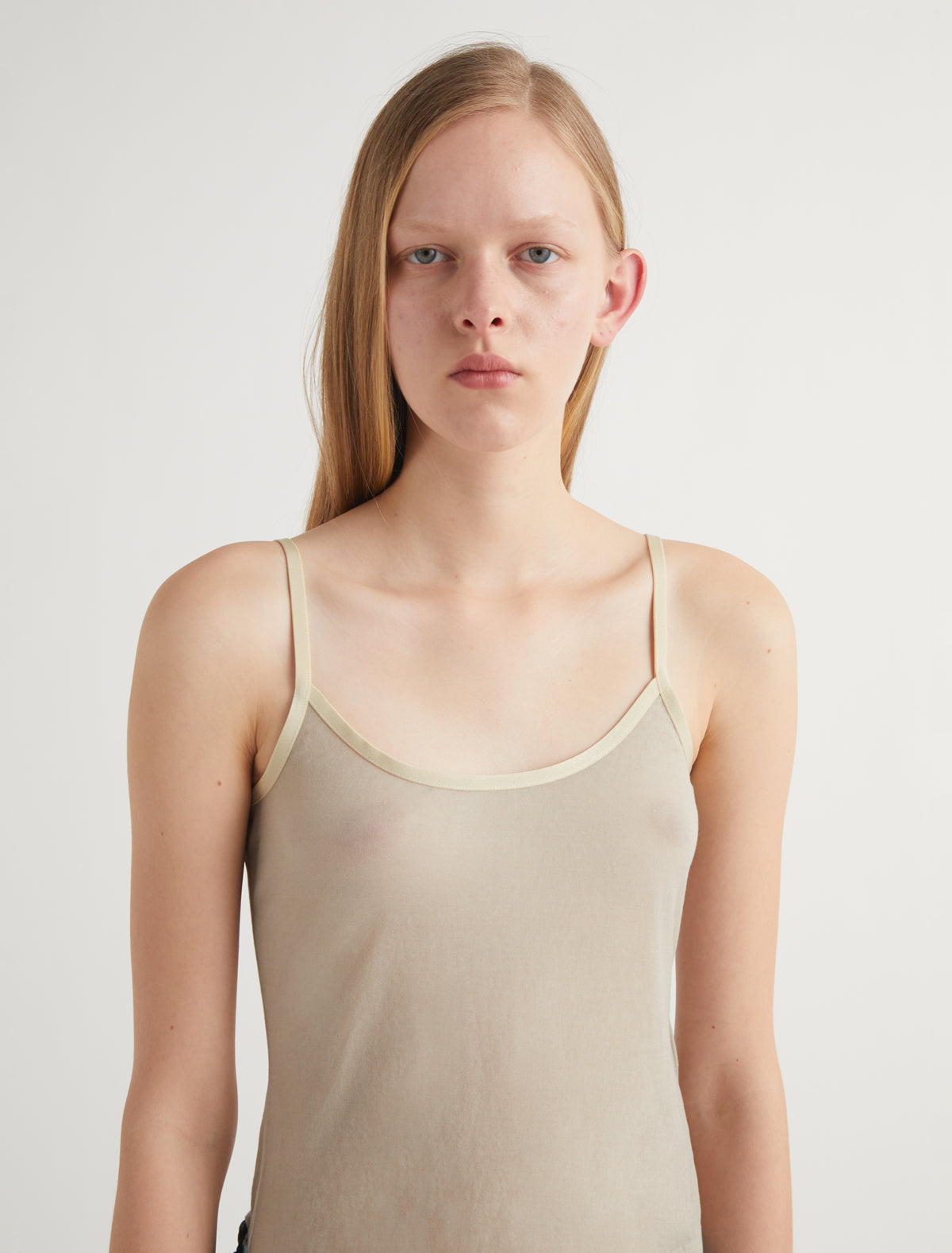 Nasem strappy top lingerie details ecru