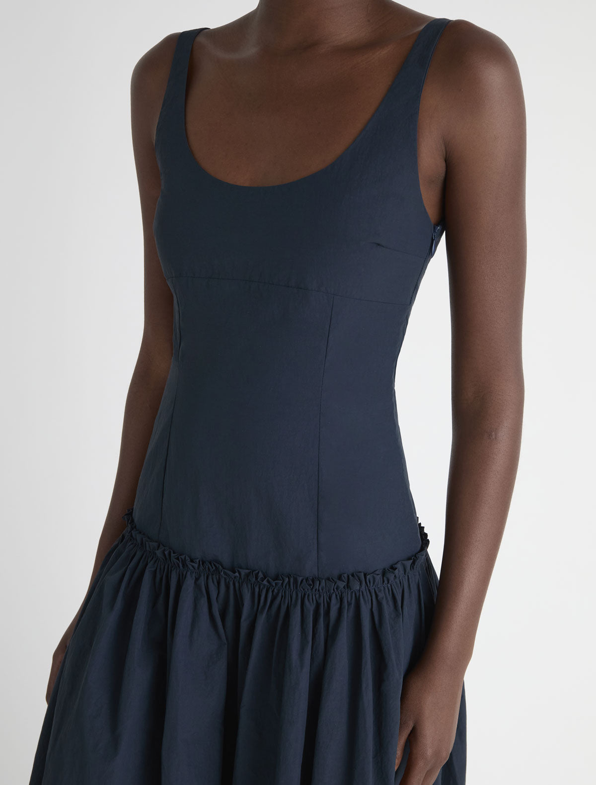 Aluni long nylon strap dress voluminous skirt