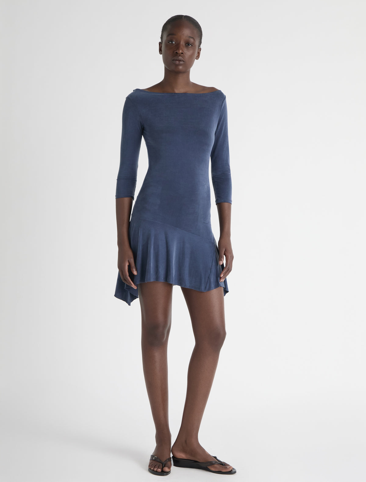 Benito cupro asymmetric mini dress