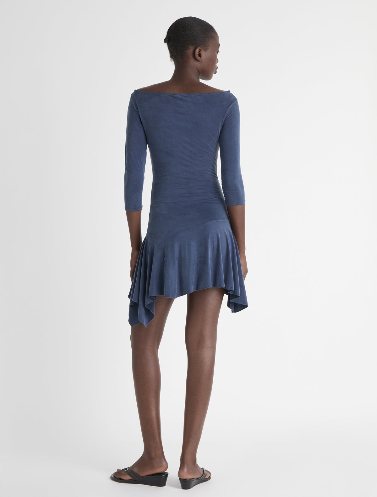 Benito cupro asymmetric mini dress