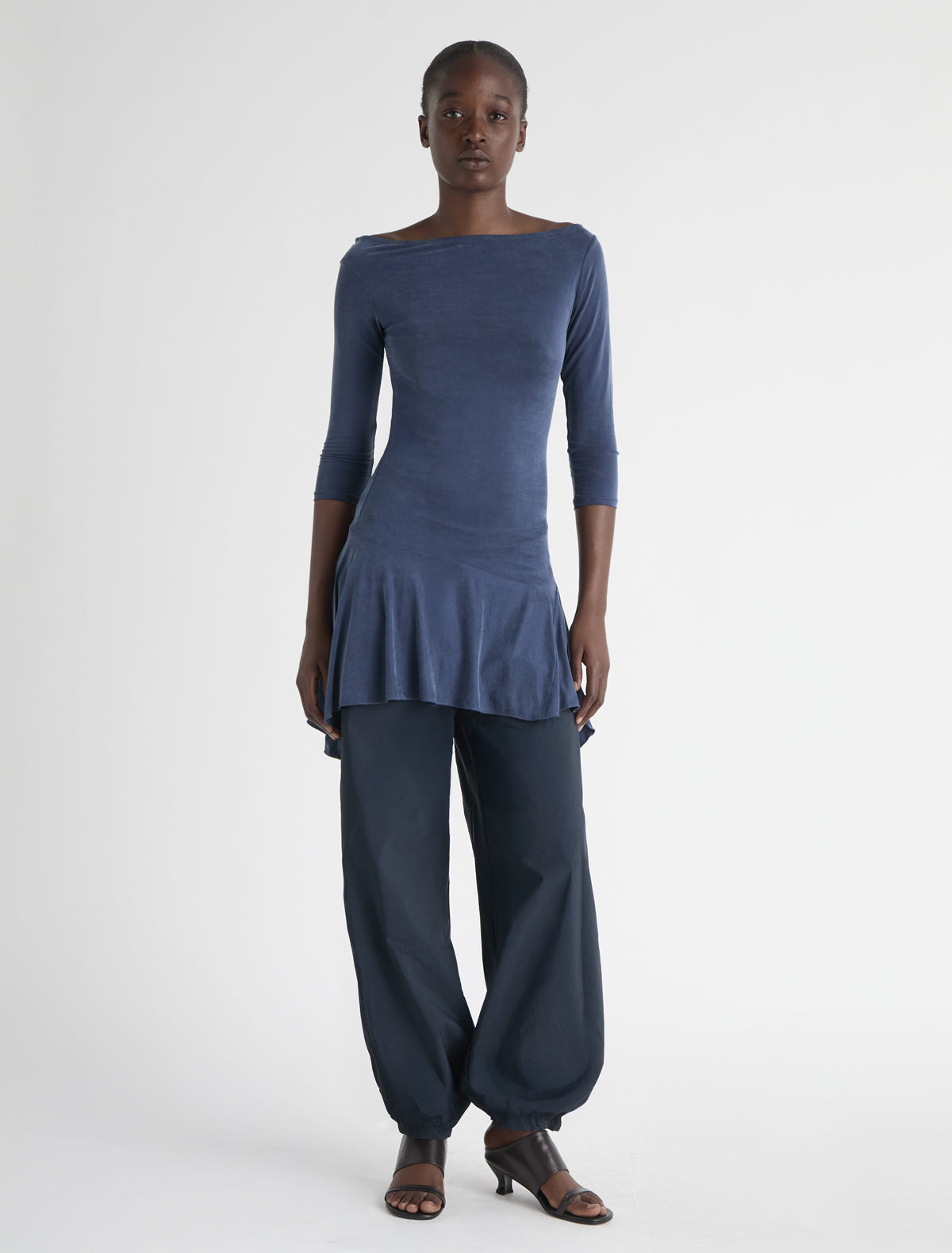 Benito cupro asymmetric mini dress
