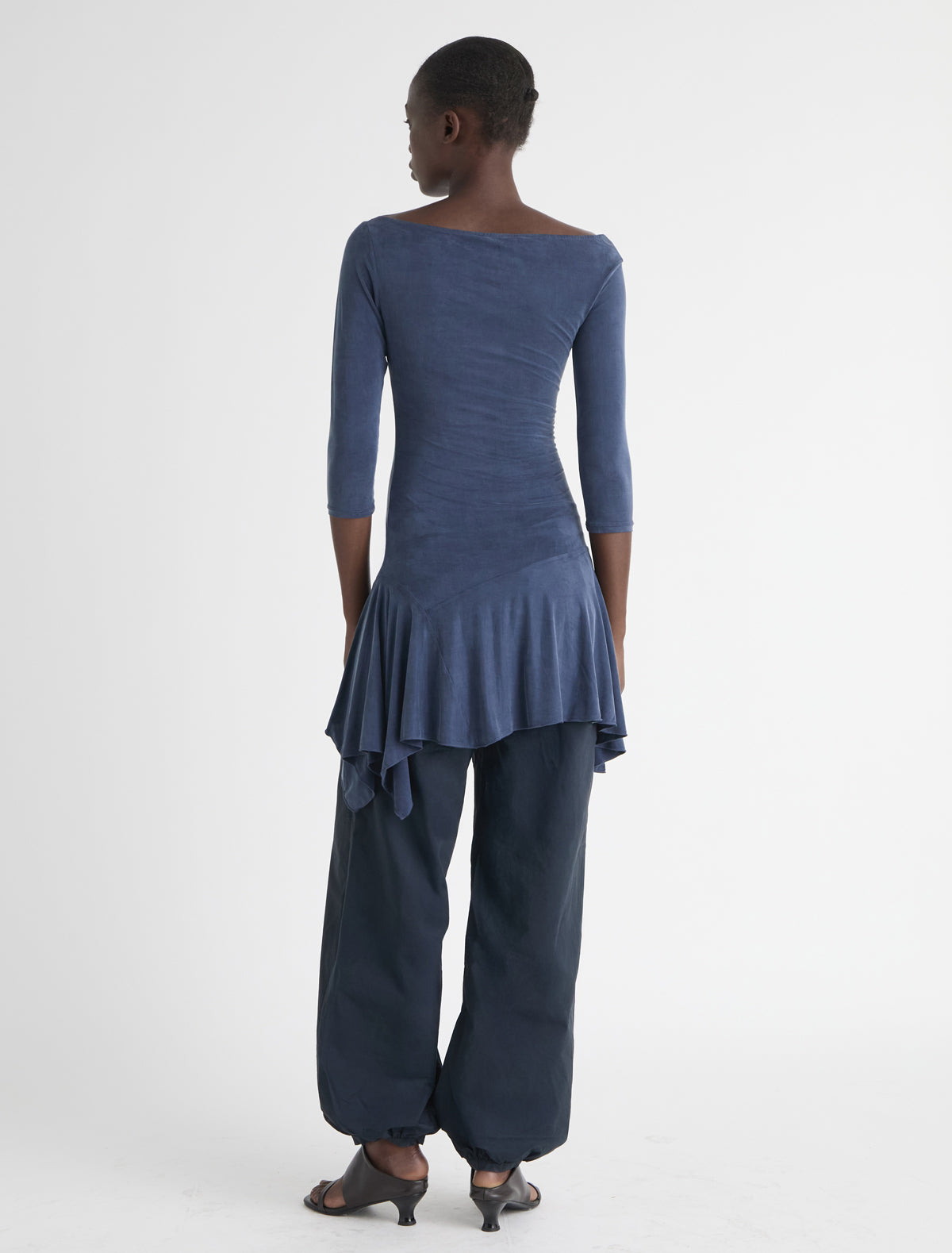 Benito cupro asymmetric mini dress